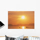 Fluke Of A Humpback Whale At Sunset Wall Mural