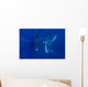 Hawaii, Two Humpback Whales Swimming In Deep Blue Ocean Wall Mural