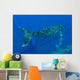 Hawaii, Two Humpback Whales Swimming In Deep Blue Ocean Wall Mural