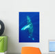 Hawaii, Humpback Whale Swimming In Deep Blue Ocean Wall Mural