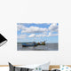 old fishing boats against beautiful sky Wall Mural