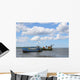 old fishing boats against beautiful sky Wall Mural