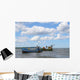 old fishing boats against beautiful sky Wall Mural