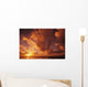 Hawaii, Kauai, Wailua, Sunrise Over The Ocean On A Cloudy Morning Wall Mural