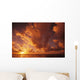 Hawaii, Kauai, Wailua, Sunrise Over The Ocean On A Cloudy Morning Wall Mural