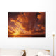 Hawaii, Kauai, Wailua, Sunrise Over The Ocean On A Cloudy Morning Wall Mural