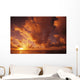 Hawaii, Kauai, Wailua, Sunrise Over The Ocean On A Cloudy Morning Wall Mural