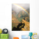 Hawaii, Kauai, Bright Rainbow Over Waimea Canyon Wall Mural