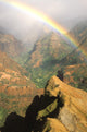 Hawaii, Kauai, Bright Rainbow Over Waimea Canyon Wall Mural