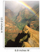 Hawaii, Kauai, Bright Rainbow Over Waimea Canyon Wall Mural
