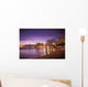 Reflection Of City Lights On The Ocean At Twilight Wall Mural