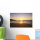 Hawaii, Kauai, Polihale Beach, Beautiful Shoreline At Sunset Wall Mural