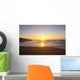 Hawaii, Kauai, Polihale Beach, Beautiful Shoreline At Sunset Wall Mural