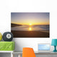 Hawaii, Kauai, Polihale Beach, Beautiful Shoreline At Sunset Wall Mural