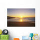 Hawaii, Kauai, Polihale Beach, Beautiful Shoreline At Sunset Wall Mural