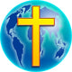 cross globe Wall Decal
