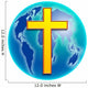 cross globe Wall Decal
