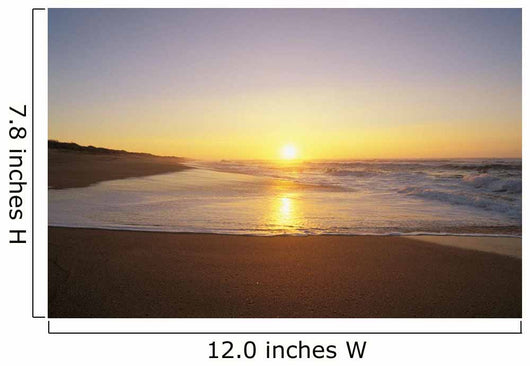 Hawaii, Kauai, Polihale Beach, Beautiful Shoreline At Sunset Wall Mural