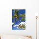 Hawaii, Maui, Kamaole Beach, Palm Trees Against Blue Sky And Clouds Wall Mural