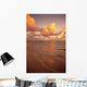 Late Afternoon Light Sreflects Pink Clouds On A Calm Ocean Wall Mural