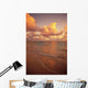 Late Afternoon Light Sreflects Pink Clouds On A Calm Ocean Wall Mural