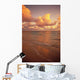 Late Afternoon Light Sreflects Pink Clouds On A Calm Ocean Wall Mural