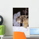 Alaska, Gray Wolf Stalking Prey In Deep Winter Snow Wall Mural