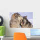 Alaska, Two Gray Wolves At The Forests Edge Wall Mural