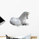 Resting White Magical Unicorn Wall Decal