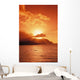 Hawaii, Kauai, North Shore, Sunset Over Bali Hai Point Wall Mural