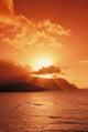 Hawaii, Kauai, North Shore, Sunset Over Bali Hai Point Wall Mural