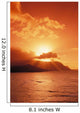 Hawaii, Kauai, North Shore, Sunset Over Bali Hai Point Wall Mural