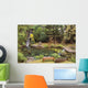 Scenery Peaceful Waterfall And Pond Wall Mural