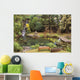 Scenery Peaceful Waterfall And Pond Wall Mural