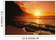Bright Orange Sky And Calm Ocean Wall Mural
