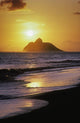 Hawaii, Oahu, Kailua, Lanikai Beach, Sunrise Over Mokulua Island Wall Mural
