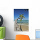Hawaii, Oahu, Palm Trees Overhang The Ocean On A Clear Blue Day Wall Mural