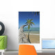 Hawaii, Oahu, Palm Trees Overhang The Ocean On A Clear Blue Day Wall Mural
