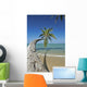 Hawaii, Oahu, Palm Trees Overhang The Ocean On A Clear Blue Day Wall Mural
