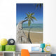 Hawaii, Oahu, Palm Trees Overhang The Ocean On A Clear Blue Day Wall Mural