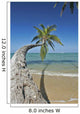 Hawaii, Oahu, Palm Trees Overhang The Ocean On A Clear Blue Day Wall Mural
