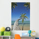 Hawaii, Oahu, Palm Trees Overhang The Ocean On A Clear Blue Day Wall Mural