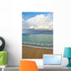 Hawaii, Oahu, Lanikai, Ocean And Clouds Over A Sandy Beach Wall Mural