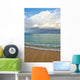Hawaii, Oahu, Lanikai, Ocean And Clouds Over A Sandy Beach Wall Mural