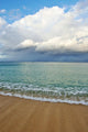 Hawaii, Oahu, Lanikai, Ocean And Clouds Over A Sandy Beach Wall Mural