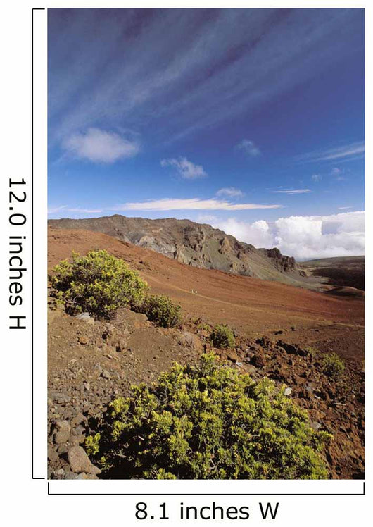 Hawaii, Maui, Hikers Inside Haleakala Crater Wall Mural