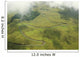 Aerial View Of A Road Winding Up The Crater Wall Mural
