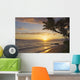 Hawaii, Maui, Kaanapali Resort, Sunset With Beach And Palm Trees Wall Mural