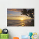 Hawaii, Maui, Kaanapali Resort, Sunset With Beach And Palm Trees Wall Mural