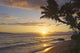 Hawaii, Maui, Kaanapali Resort, Sunset With Beach And Palm Trees Wall Mural
